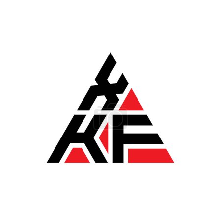 Téléchargez les illustrations : Modèle de logo de lettre triangle XKF avec forme de triangle. Monogramme XKF logo triangle design. Modèle de logo vectoriel triangle XKF avec couleur rouge. Logo triangulaire XKF Logo simple, élégant et luxueux. - en licence libre de droit