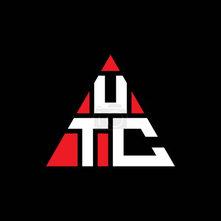 Téléchargez les illustrations : UTC triangle lettre logo design avec forme de triangle. Monogramme design de logo UTC triangle. Modèle de logo vectoriel triangle UTC avec couleur rouge. Logo triangulaire UTC Logo simple, élégant et luxueux. - en licence libre de droit