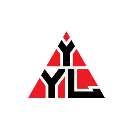 Illustration for YYL triangle letter logo design with triangle shape. YYL triangle logo design monogram. YYL triangle vector logo template with red color. YYL triangular logo Simple, Elegant, and Luxurious Logo. - Royalty Free Image