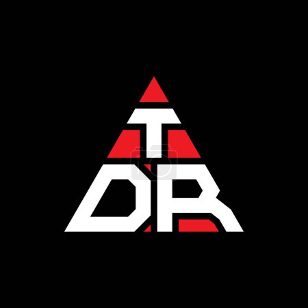 Ilustración de Diseño del logotipo de la letra del triángulo TDR con forma de triángulo. Monograma de diseño del logotipo del triángulo TDR. Plantilla de logotipo de vector de triángulo TDR con color rojo. Logotipo triangular TDR Logotipo simple, elegante y lujoso. - Imagen libre de derechos