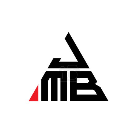 Illustration for JMB triangle letter logo design with triangle shape. JMB triangle logo design monogram. JMB triangle vector logo template with red color. JMB triangular logo Simple, Elegant, and Luxurious Logo. - Royalty Free Image