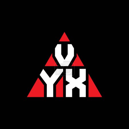 Téléchargez les illustrations : VYX triangle lettre logo design avec forme de triangle. Monogramme de logo triangle VYX. Modèle de logo vectoriel triangle VYX avec couleur rouge. Logo triangulaire VYX Logo simple, élégant et luxueux. - en licence libre de droit