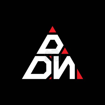 Ilustración de Diseño del logotipo de la letra del triángulo DDN con forma de triángulo. Monograma de diseño del logotipo del triángulo DDN. Plantilla de logotipo de vector de triángulo DDN con color rojo. Logotipo triangular DDN Logotipo simple, elegante y lujoso. - Imagen libre de derechos