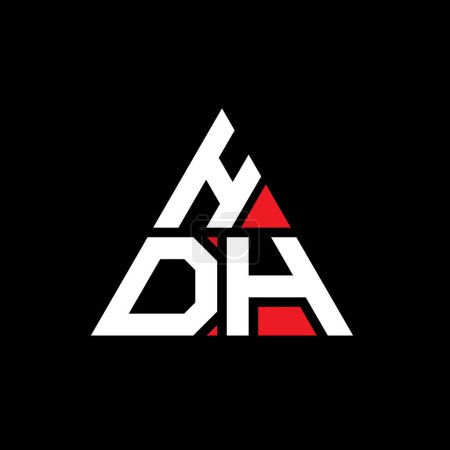 Ilustración de Diseño de logotipo de letra de triángulo HDH con forma de triángulo. Diseño del logotipo del triángulo HDH monograma. Plantilla de logotipo de vector de triángulo HDH con color rojo. Logotipo triangular HDH Logotipo simple, elegante y lujoso. - Imagen libre de derechos