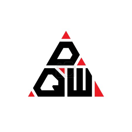 Ilustración de Diseño del logotipo de letra de triángulo DQW con forma de triángulo. Monograma de diseño del logotipo del triángulo DQW. Plantilla de logotipo de vector de triángulo DQW con color rojo. Logotipo triangular DQW Logotipo simple, elegante y lujoso. - Imagen libre de derechos