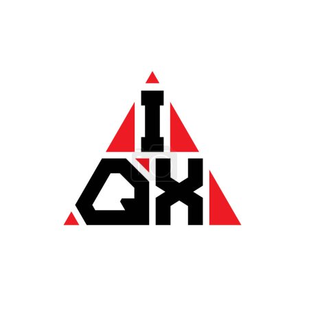 Ilustración de Diseño del logotipo de la letra del triángulo IQX con forma de triángulo. Diseño del logotipo del triángulo IQX monograma. Plantilla de logotipo de vector de triángulo IQX con color rojo. Logotipo triangular IQX Logotipo simple, elegante y lujoso. - Imagen libre de derechos