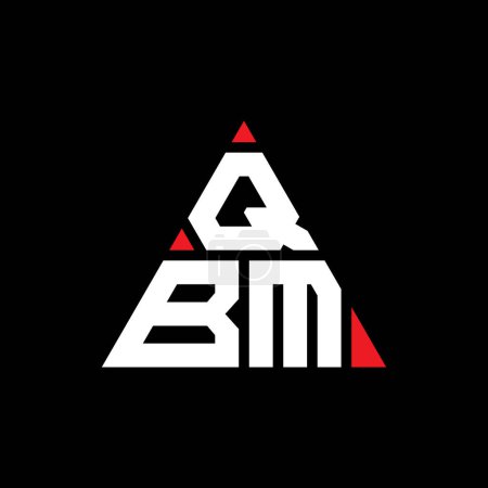 Ilustración de Diseño del logotipo de la letra del triángulo QBM con forma de triángulo. Monograma de diseño del logotipo del triángulo QBM. Plantilla de logotipo de vector de triángulo QBM con color rojo. Logotipo triangular QBM Logotipo simple, elegante y lujoso. - Imagen libre de derechos