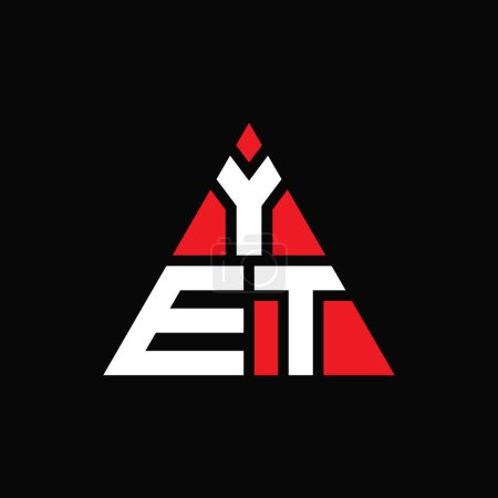 Téléchargez les illustrations : YET triangle lettre logo design avec forme de triangle. Monogramme design triangle YET. Modèle de logo vectoriel triangle YET avec couleur rouge. Logo triangulaire YET Logo simple, élégant et luxueux. - en licence libre de droit