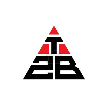 Téléchargez les illustrations : TZB triangle lettre logo design avec forme de triangle. TZB triangle logo design monogramme. Modèle de logo vectoriel triangle TZB avec couleur rouge. Logo triangulaire TZB Logo simple, élégant et luxueux. - en licence libre de droit