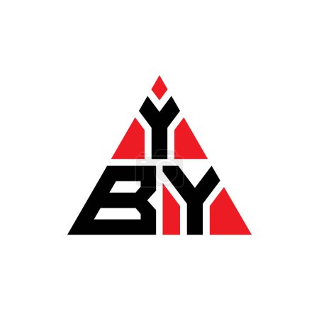 Téléchargez les illustrations : YBY triangle lettre logo design avec forme de triangle. Monogramme YBY logo triangle design. Modèle de logo vectoriel triangle YBY avec couleur rouge. Logo triangulaire YBY Logo simple, élégant et luxueux. - en licence libre de droit