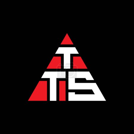 Illustration for TTS triangle letter logo design with triangle shape. TTS triangle logo design monogram. TTS triangle vector logo template with red color. TTS triangular logo Simple, Elegant, and Luxurious Logo. - Royalty Free Image