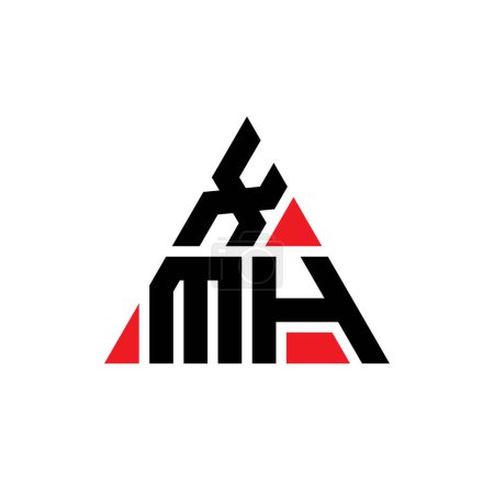 Téléchargez les illustrations : Modèle de logo de lettre triangle XMH avec forme de triangle. Monogramme XMH logo triangle design. Modèle de logo vectoriel triangle XMH avec couleur rouge. Logo triangulaire XMH Logo simple, élégant et luxueux. - en licence libre de droit