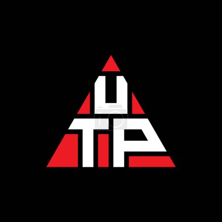 Téléchargez les illustrations : UTP triangle lettre logo design avec forme de triangle. Monogramme de conception de logo UTP triangle. Modèle de logo vectoriel triangle UTP avec couleur rouge. Logo triangulaire UTP Logo simple, élégant et luxueux. - en licence libre de droit