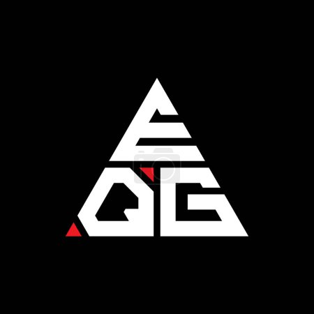 Téléchargez les illustrations : EQG triangle lettre logo design avec forme de triangle. EQG triangle logo design monogramme. Modèle de logo vectoriel triangle EQG avec couleur rouge. Logo triangulaire EQG Logo simple, élégant et luxueux. - en licence libre de droit
