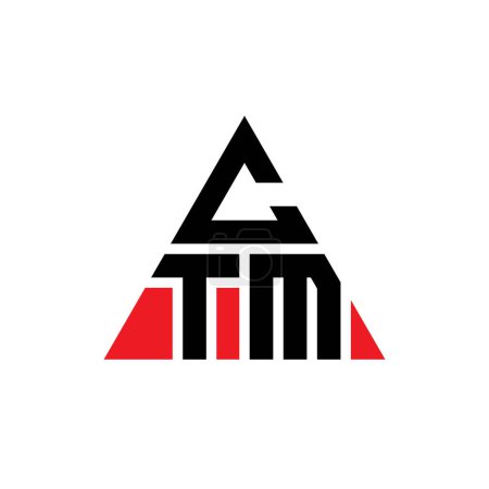 Illustration for CTM triangle letter logo design with triangle shape. CTM triangle logo design monogram. CTM triangle vector logo template with red color. CTM triangular logo Simple, Elegant, and Luxurious Logo. - Royalty Free Image