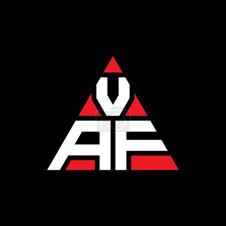 Téléchargez les illustrations : VAF triangle lettre logo design avec forme de triangle. VAF triangle logo design monogramme. Modèle de logo vectoriel triangle VAF avec couleur rouge. Logo triangulaire VAF Logo simple, élégant et luxueux. - en licence libre de droit