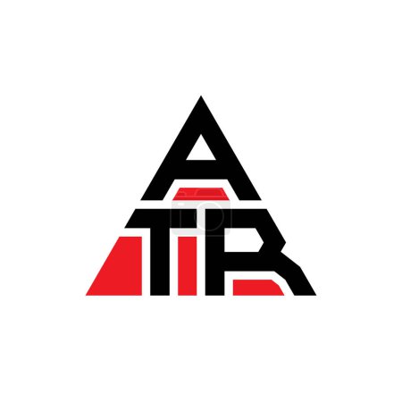 Téléchargez les illustrations : ATR lettre triangle logo design avec forme de triangle. Monogramme ATR logo triangle design. Modèle de logo vectoriel triangle ATR avec couleur rouge. Logo triangulaire ATR Logo simple, élégant et luxueux. - en licence libre de droit