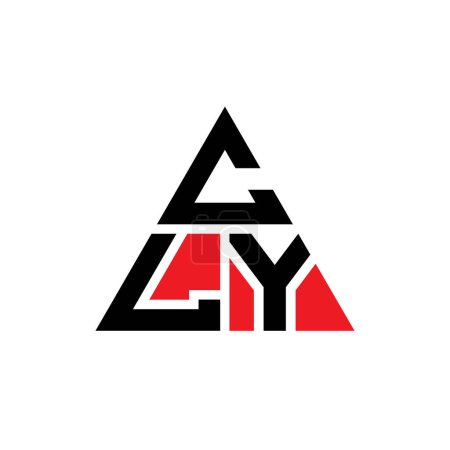 Ilustración de CLY diseño del logotipo de la letra triángulo con forma de triángulo. Diseño del logotipo del triángulo CLY monograma. CLY triángulo vector logotipo plantilla con color rojo. Logo triangular CLY Logotipo simple, elegante y lujoso. - Imagen libre de derechos