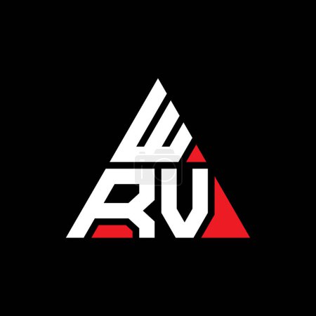 Illustration for WRV triangle letter logo design with triangle shape. WRV triangle logo design monogram. WRV triangle vector logo template with red color. WRV triangular logo Simple, Elegant, and Luxurious Logo. - Royalty Free Image