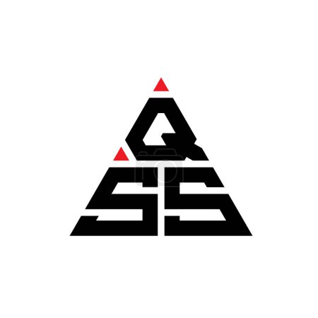 Téléchargez les illustrations : QSS triangle lettre logo design avec forme de triangle. QSS triangle logo design monogramme. Modèle de logo vectoriel triangle QSS avec couleur rouge. Logo triangulaire QSS Logo simple, élégant et luxueux. - en licence libre de droit