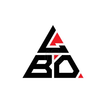 Téléchargez les illustrations : LBO triangle lettre logo design avec forme de triangle. Logo triangle LBO monogramme design. Modèle de logo vectoriel triangle LBO avec couleur rouge. Logo triangulaire LBO Logo simple, élégant et luxueux. - en licence libre de droit