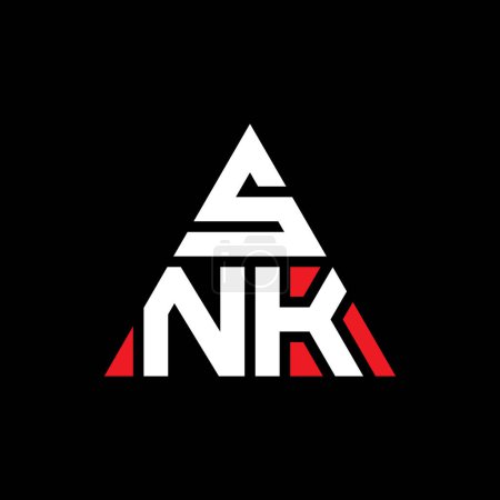 Ilustración de Diseño del logotipo de la letra del triángulo SNK con forma de triángulo. Diseño del logotipo del triángulo SNK monograma. SNK triángulo vector logotipo plantilla con color rojo. Logo triangular SNK Logotipo simple, elegante y lujoso. - Imagen libre de derechos