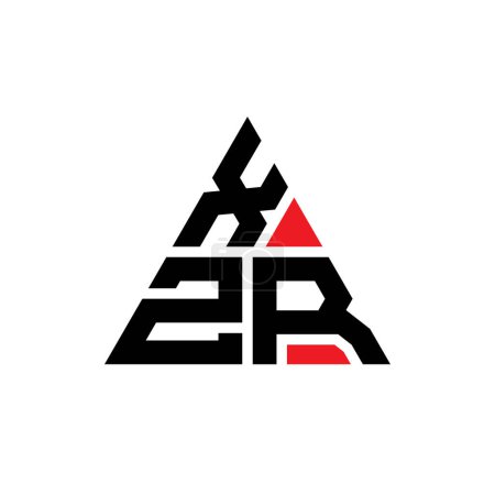 Ilustración de Diseño del logotipo de letra triangular XZR con forma de triángulo. Monograma de diseño del logotipo del triángulo XZR. Plantilla de logotipo de vector triangular XZR con color rojo. Logotipo triangular XZR Logotipo simple, elegante y lujoso. - Imagen libre de derechos