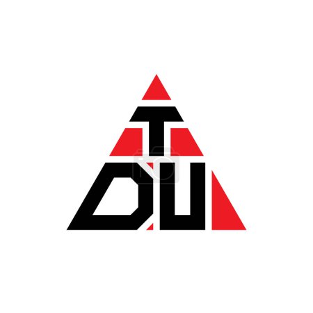Téléchargez les illustrations : TDU triangle lettre logo design avec forme de triangle. Monogramme de conception de logo TDU triangle. Modèle de logo vectoriel triangle TDU avec couleur rouge. Logo triangulaire TDU Logo simple, élégant et luxueux. - en licence libre de droit