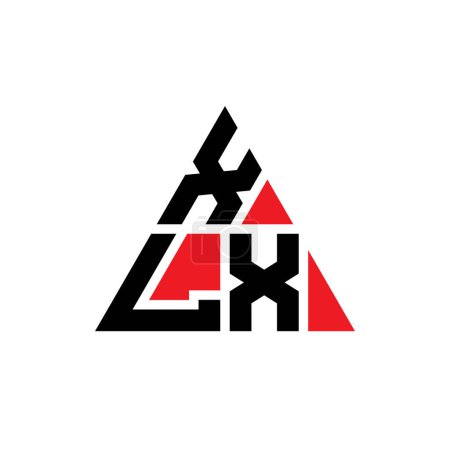 Ilustración de Diseño del logotipo de letra triangular XLX con forma de triángulo. Monograma de diseño del logotipo del triángulo XLX. Plantilla de logotipo de vector triangular XLX con color rojo. Logotipo triangular XLX Logotipo simple, elegante y lujoso. - Imagen libre de derechos