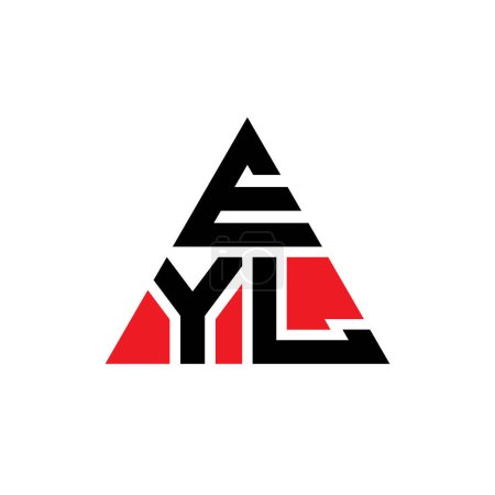 Illustration for EYL triangle letter logo design with triangle shape. EYL triangle logo design monogram. EYL triangle vector logo template with red color. EYL triangular logo Simple, Elegant, and Luxurious Logo. - Royalty Free Image