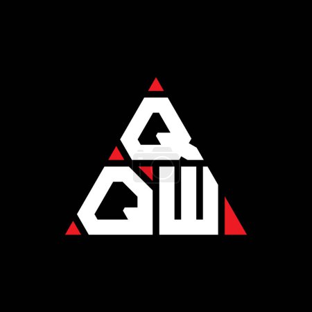 Téléchargez les illustrations : QQW triangle lettre logo design avec forme de triangle. QQW logo triangle design monogramme. Modèle de logo vectoriel triangle QQW avec couleur rouge. Logo triangulaire QQW Logo simple, élégant et luxueux. - en licence libre de droit