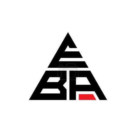 Illustration for EBA triangle letter logo design with triangle shape. EBA triangle logo design monogram. EBA triangle vector logo template with red color. EBA triangular logo Simple, Elegant, and Luxurious Logo. - Royalty Free Image
