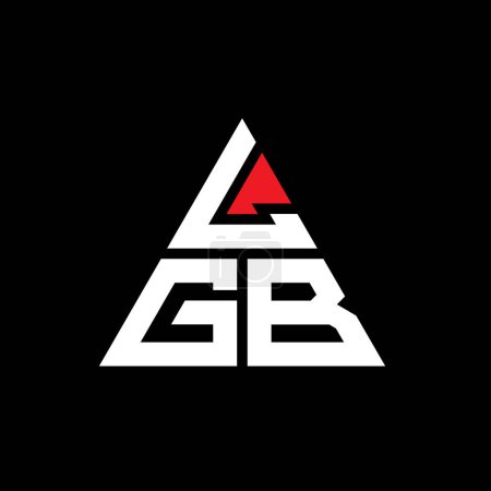 Illustration for LGB triangle letter logo design with triangle shape. LGB triangle logo design monogram. LGB triangle vector logo template with red color. LGB triangular logo Simple, Elegant, and Luxurious Logo. - Royalty Free Image