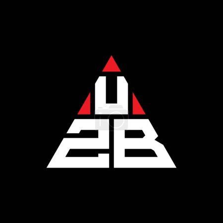 Téléchargez les illustrations : UZB triangle lettre logo design avec forme de triangle. UZB logo triangle design monogramme. Modèle de logo vectoriel triangle UZB avec couleur rouge. Logo triangulaire UZB Logo simple, élégant et luxueux. - en licence libre de droit