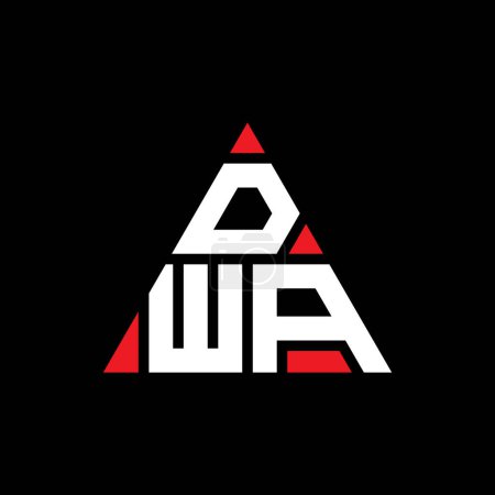 Téléchargez les illustrations : DWA triangle lettre logo design avec forme de triangle. DWA triangle logo design monogramme. Modèle de logo vectoriel triangle DWA avec couleur rouge. Logo triangulaire DWA Logo simple, élégant et luxueux. - en licence libre de droit