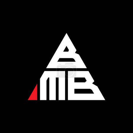Téléchargez les illustrations : BMB triangle lettre logo design avec forme de triangle. BMB logo triangle monogramme design. Modèle de logo vectoriel triangle BMB avec couleur rouge. Logo triangulaire BMB Logo simple, élégant et luxueux. - en licence libre de droit