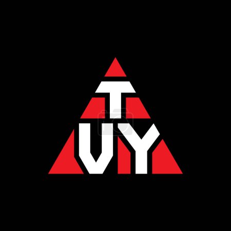 Téléchargez les illustrations : TVY triangle lettre logo design avec forme de triangle. TVY triangle logo design monogramme. Modèle de logo vectoriel triangle TVY avec couleur rouge. Logo triangulaire TVY Logo simple, élégant et luxueux. - en licence libre de droit