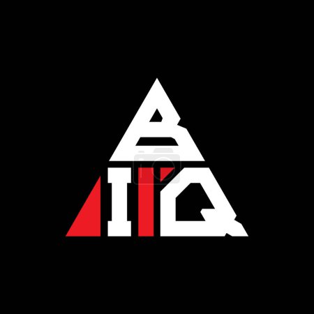 Ilustración de Diseño del logotipo de letra de triángulo BIQ con forma de triángulo. Diseño del logotipo del triángulo BIQ monograma. Plantilla de logotipo de vector triangular BIQ con color rojo. Logo triangular BIQ Logotipo simple, elegante y lujoso. - Imagen libre de derechos