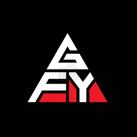 Ilustración de Diseño del logotipo de la letra del triángulo GFY con forma de triángulo. Monograma de diseño del logotipo del triángulo GFY. Plantilla de logotipo de vector de triángulo GFY con color rojo. Logo triangular GFY Logotipo simple, elegante y lujoso. - Imagen libre de derechos