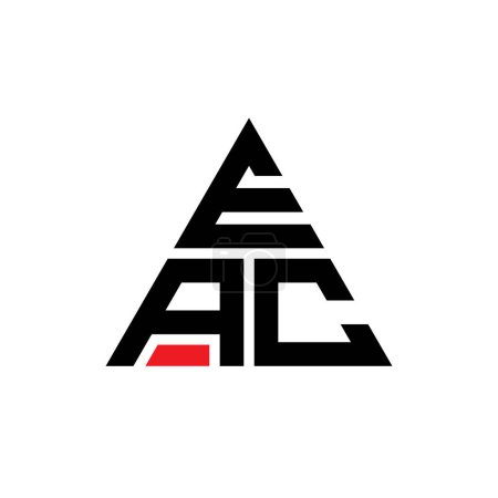 Ilustración de Diseño del logotipo de la letra del triángulo EAC con forma de triángulo. Monograma de diseño del logotipo del triángulo EAC. Plantilla de logotipo de vector de triángulo EAC con color rojo. Logotipo triangular EAC Logotipo simple, elegante y lujoso. - Imagen libre de derechos
