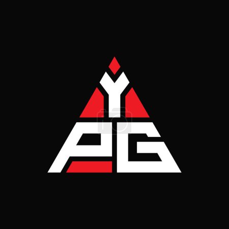 Ilustración de Diseño del logotipo de la letra del triángulo YPG con forma de triángulo. Monograma de diseño del logotipo del triángulo YPG. Plantilla de logotipo de vector de triángulo YPG con color rojo. Logotipo triangular de YPG Logotipo simple, elegante y lujoso. - Imagen libre de derechos