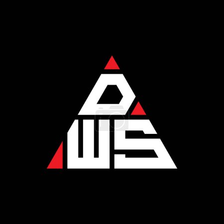 Ilustración de Diseño del logotipo de la letra del triángulo DWS con forma de triángulo. Diseño del logotipo del triángulo DWS monograma. Plantilla de logotipo de vector de triángulo DWS con color rojo. Logotipo triangular DWS Logotipo simple, elegante y lujoso. - Imagen libre de derechos