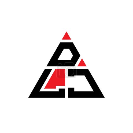 Téléchargez les illustrations : DLJ triangle lettre logo design avec forme de triangle. DLJ logo triangle design monogramme. Modèle de logo vectoriel triangle DLJ avec couleur rouge. Logo triangulaire DLJ Logo simple, élégant et luxueux. - en licence libre de droit