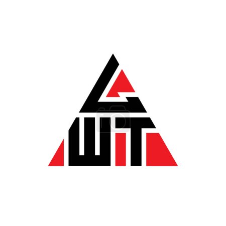 Illustration for LWT triangle letter logo design with triangle shape. LWT triangle logo design monogram. LWT triangle vector logo template with red color. LWT triangular logo Simple, Elegant, and Luxurious Logo. - Royalty Free Image