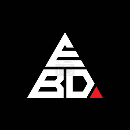 Téléchargez les illustrations : EBD triangle lettre logo design avec forme de triangle. Monogramme EBD logo triangle design. Modèle de logo vectoriel triangle EBD avec couleur rouge. Logo triangulaire EBD Logo simple, élégant et luxueux. - en licence libre de droit
