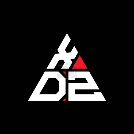 Ilustración de Diseño del logotipo de letra triangular XDZ con forma de triángulo. Monograma de diseño del logotipo del triángulo XDZ. Plantilla de logotipo de vector triangular XDZ con color rojo. Logo triangular XDZ Logotipo simple, elegante y lujoso. - Imagen libre de derechos