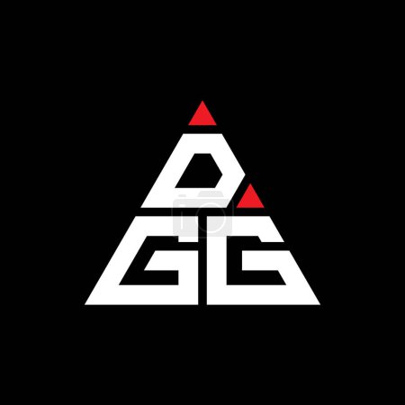 Téléchargez les illustrations : DGG lettre triangle logo design avec forme de triangle. Monogramme design logo triangle DGG. Modèle de logo vectoriel triangle DGG avec couleur rouge. Logo triangulaire DGG Logo simple, élégant et luxueux. - en licence libre de droit