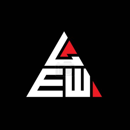 Ilustración de LEW diseño del logotipo de la letra triángulo con forma de triángulo. Diseño del logotipo del triángulo LEW monograma. Plantilla de logotipo de triángulo LEW con color rojo. Logotipo triangular LEW Logotipo simple, elegante y lujoso. - Imagen libre de derechos