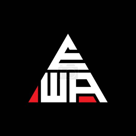 Ilustración de Diseño del logotipo de la letra del triángulo EWA con forma de triángulo. Monograma de diseño del logotipo del triángulo EWA. Plantilla de logotipo de vector de triángulo EWA con color rojo. Logotipo triangular EWA Logotipo simple, elegante y lujoso. - Imagen libre de derechos