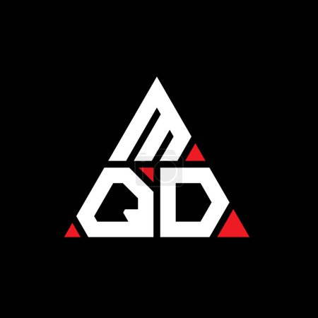 Ilustración de Diseño del logotipo de la letra del triángulo MQD con forma de triángulo. Monograma de diseño del logotipo del triángulo MQD. Plantilla de logotipo de vector de triángulo MQD con color rojo. Logotipo triangular MQD Logotipo simple, elegante y lujoso. - Imagen libre de derechos